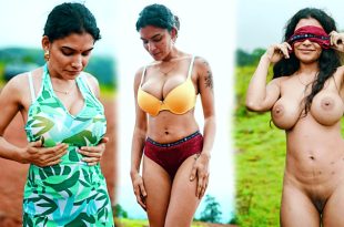 Resmi Nair Nude and PIssing (Green Dress) Out Door Session