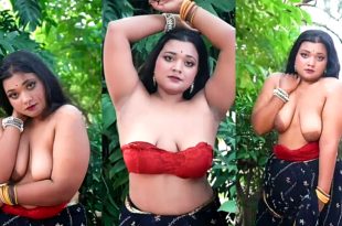 Bong Model Topless in Saree Shoot